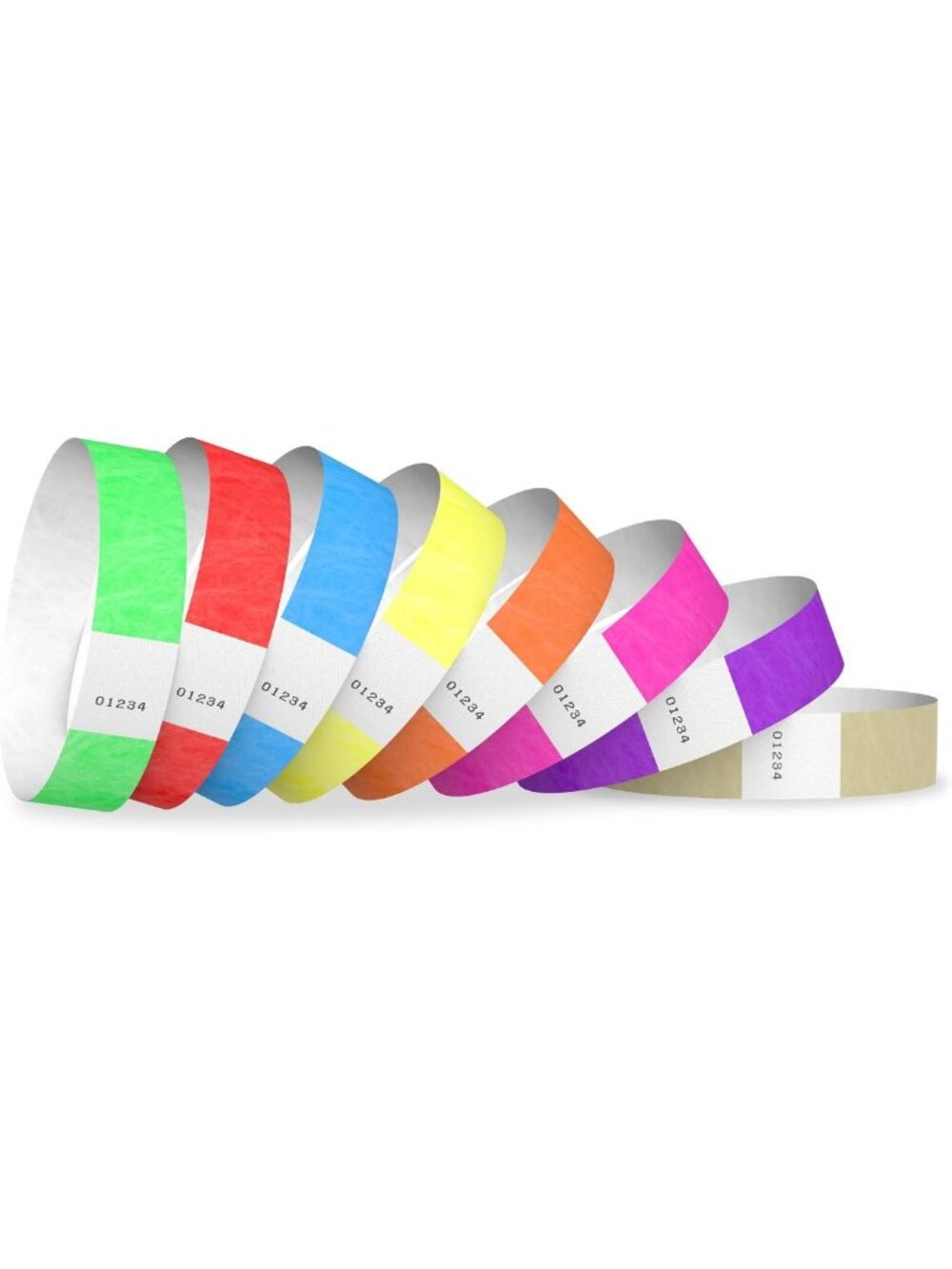 1,600 Colorful Tyvek Wristbands for Events - 8 Vibrant Colors, Durable